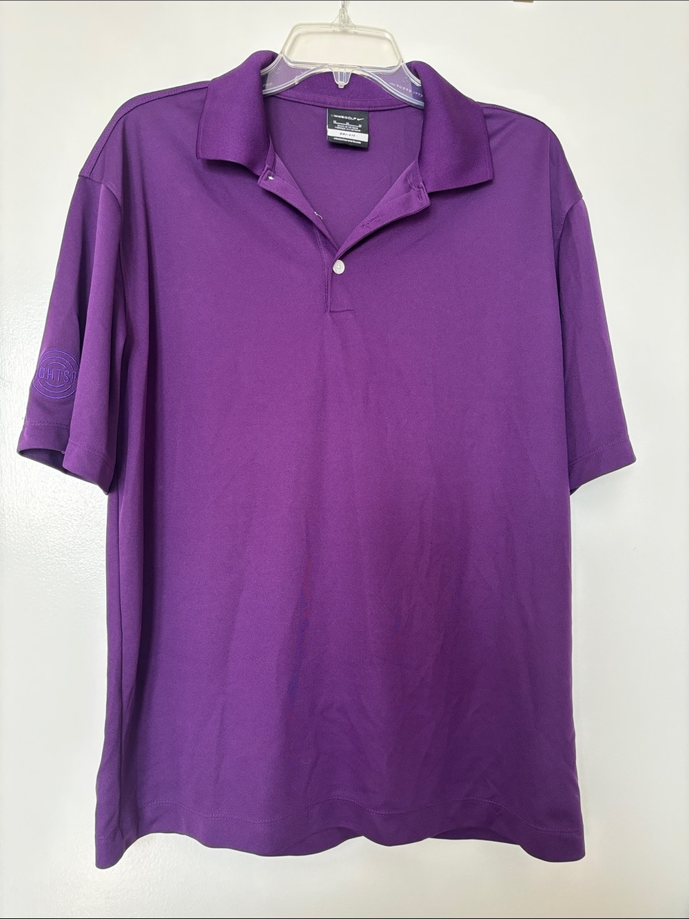 Nike Golf Purple Dr-Fit Polo Shirt size M